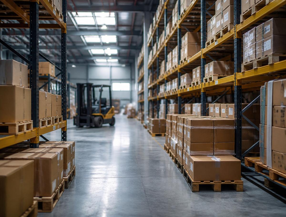 Modernes Logistiklager der Spedition Hausmann